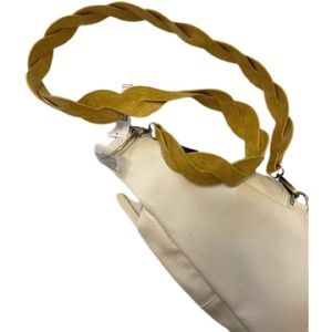 Anthropologie Banded Shoulder braided Crossbody Bag Strap . Color yellow.
